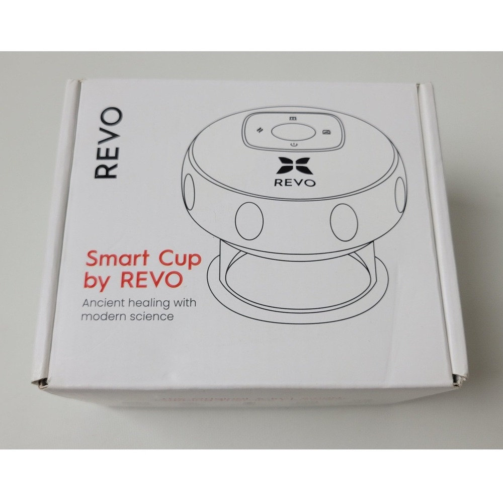 REVO Smart Cup 4-in-1 Cupping Therapy Massager Red Light Heat Black NIB